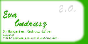 eva ondrusz business card